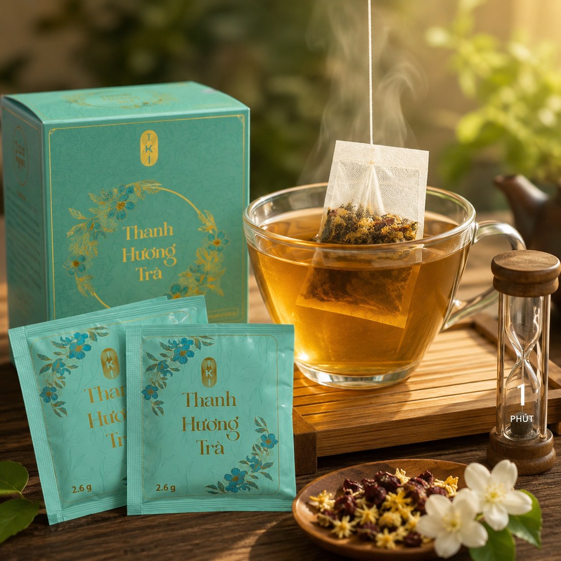 Hộp, túi lọc & ly trà Thanh Hương pha nhanh 1 phút